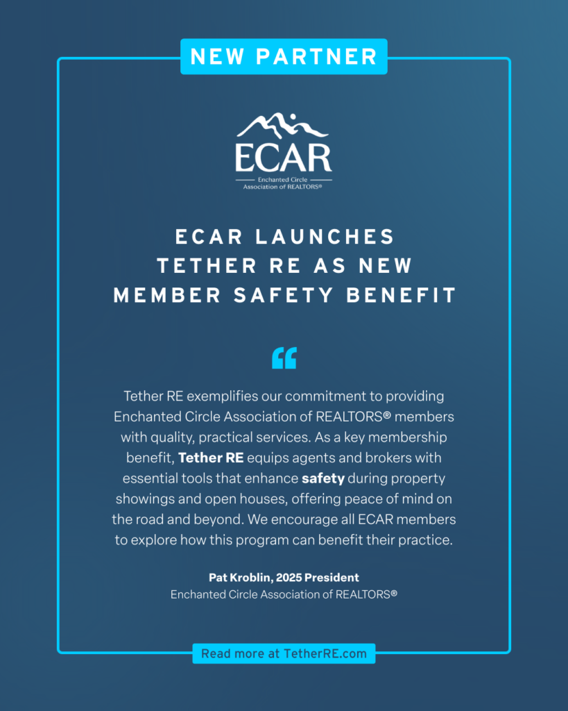 TetherRE Real Estate Safety Platform Logo Social Media Post